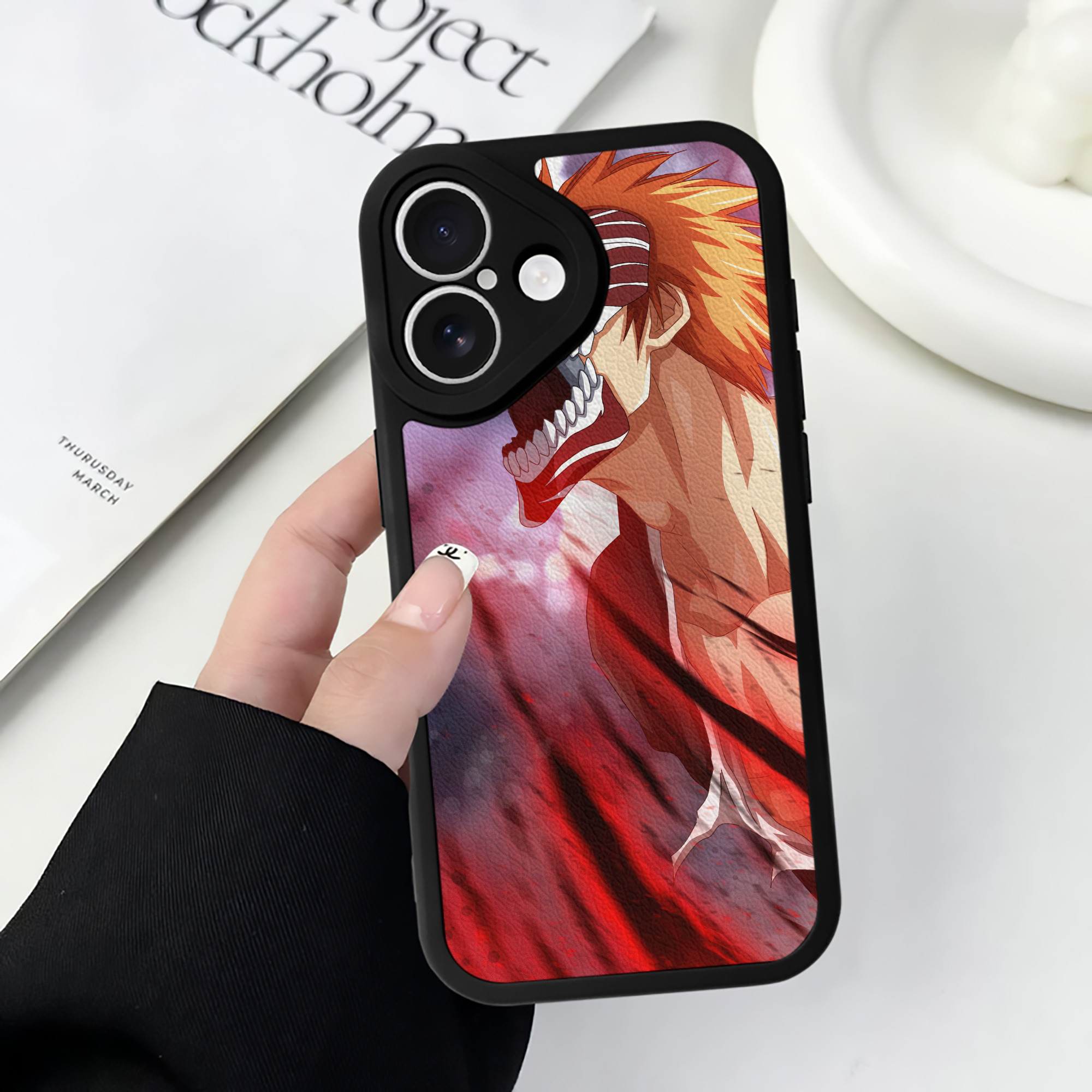 （画像用） ブリーチ BLEACH 【iPhone 16シリーズ対応】シリコンスマホケース（レザー調） 材質：シリコン